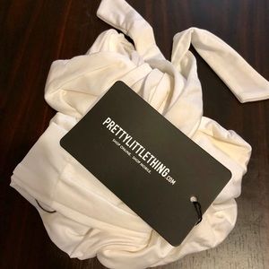 PrettyLittleThing White Swimsuit